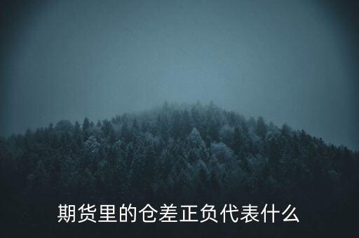 期貨里的倉(cāng)差正負(fù)代表什么