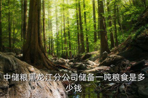 中儲糧黑龍江分公司儲備一噸糧食是多少錢