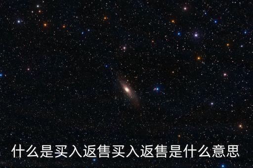 什么是買入返售，什么叫買入返售金融資產(chǎn)