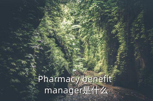 什么是藥品福利管理，Pharmacy benefit manager是什么