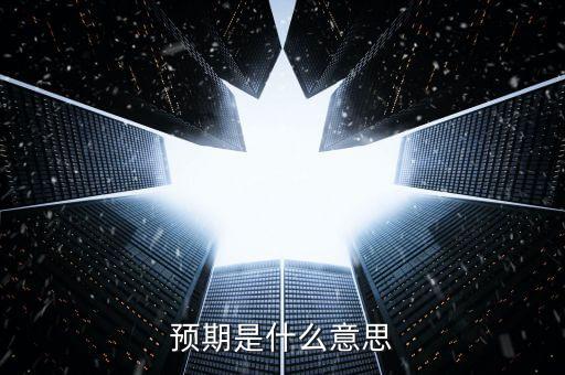 預(yù)期是什么意思