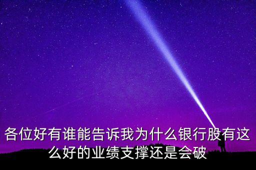 各位好有誰能告訴我為什么銀行股有這么好的業(yè)績支撐還是會破