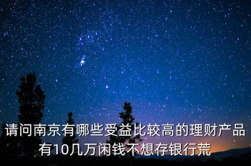 請問南京有哪些受益比較高的理財產品有10幾萬閑錢不想存銀行荒