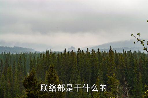 聯(lián)絡互動做什么的，聯(lián)絡部是干什么的