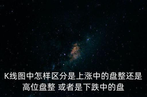 K線圖中怎樣區(qū)分是上漲中的盤整還是高位盤整 或者是下跌中的盤