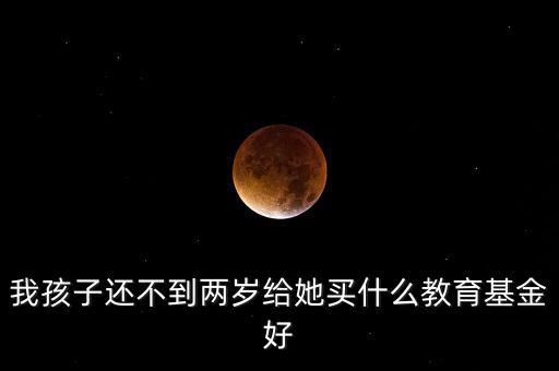 我孩子還不到兩歲給她買什么教育基金好