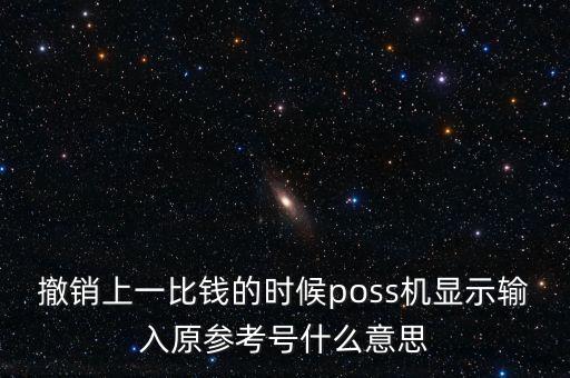 撤銷上一比錢的時候poss機顯示輸入原參考號什么意思