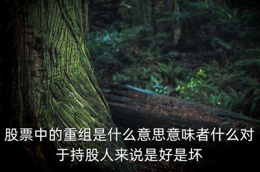 股票中的重組是什么意思意味者什么對(duì)于持股人來說是好是壞