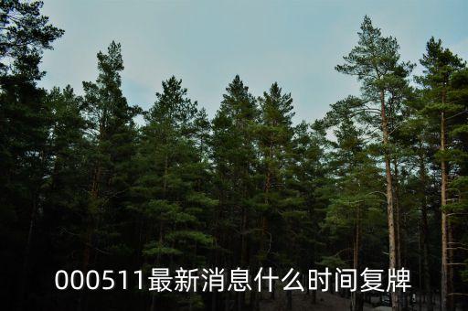 合康變頻什么時候復(fù)牌，000511最新消息什么時間復(fù)牌