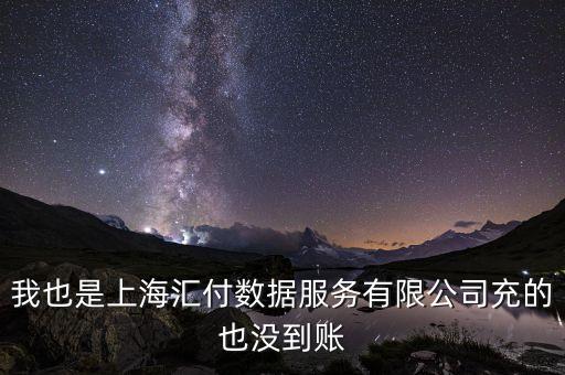 上海匯付數(shù)據(jù)服務(wù)有限公司是什么，我也是上海匯付數(shù)據(jù)服務(wù)有限公司充的也沒到賬