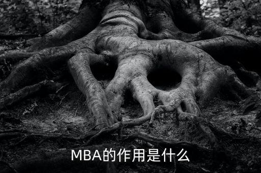 MBA的作用是什么