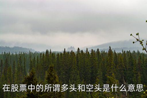 股票的空頭是什么意思，請問股市中提到的空頭的意思是什么