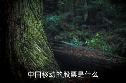 中國移動的股票是什么