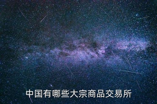 國內(nèi)有什么商品交易所，中國的商品交易所都有那幾家
