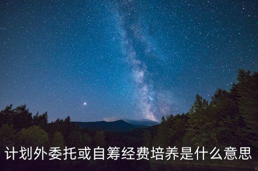 計(jì)劃外委托或自籌經(jīng)費(fèi)培養(yǎng)是什么意思