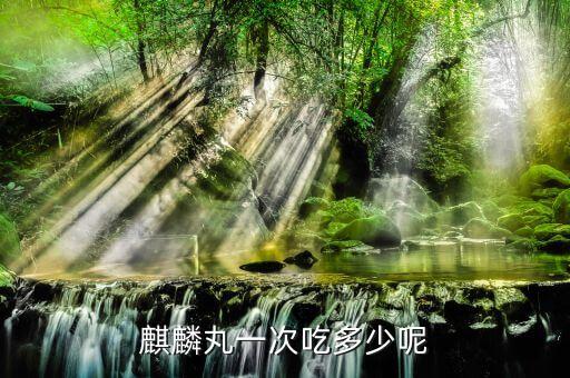 麒麟丸一次吃多少呢