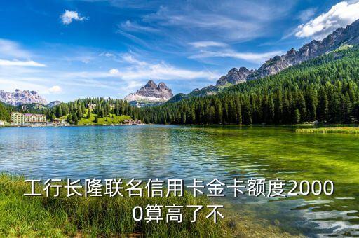工行長隆聯(lián)名信用卡金卡額度20000算高了不