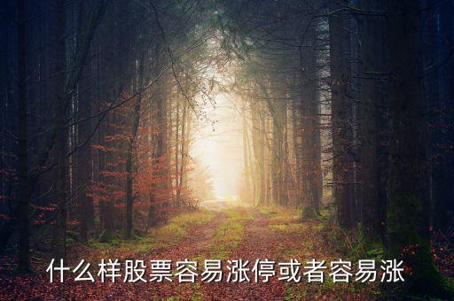 什么樣股票容易漲?；蛘呷菀诐q