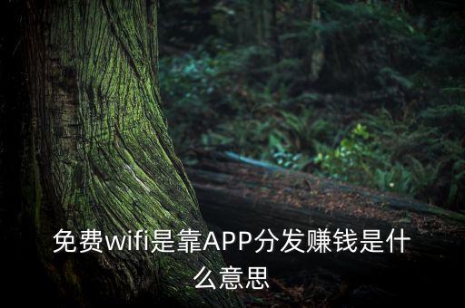免費(fèi)wifi是靠APP分發(fā)賺錢是什么意思
