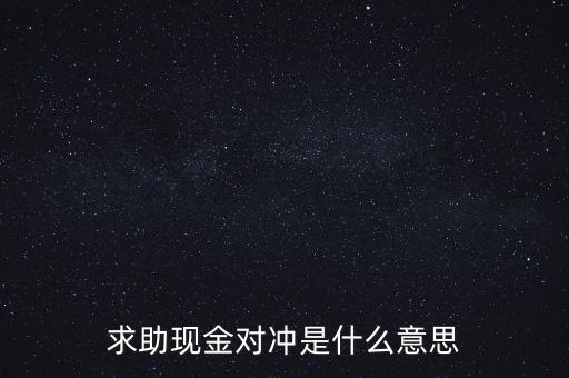 求助現(xiàn)金對沖是什么意思