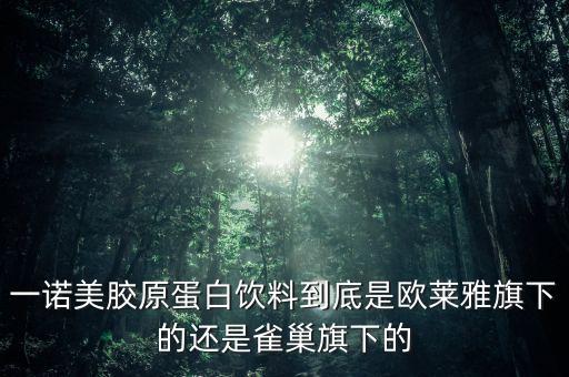 雀巢為什么歐萊雅，雀巢是歐萊雅的大股東