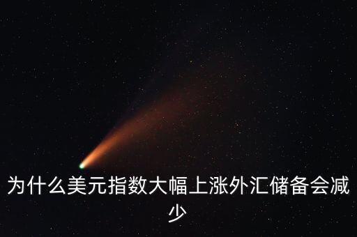 為什么美元指數(shù)大幅上漲外匯儲備會減少