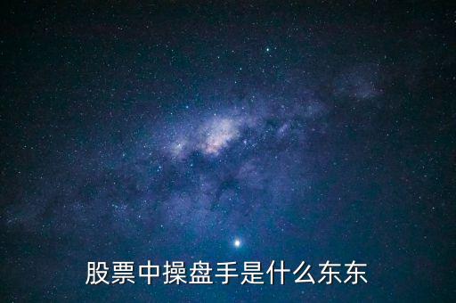 股票中操盤手是什么東東