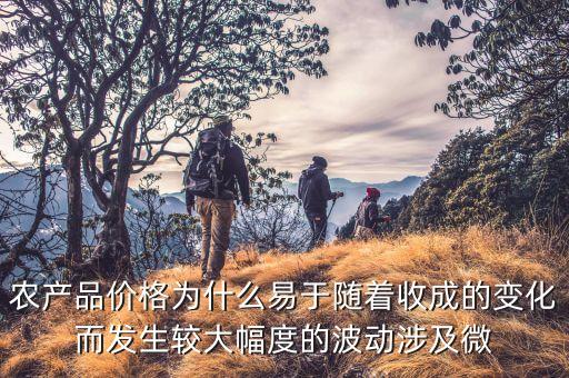 農(nóng)產(chǎn)品價(jià)格為什么易于隨著收成的變化而發(fā)生較大幅度的波動(dòng)涉及微