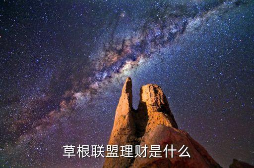 什么叫草根金融，什么叫草根金融
