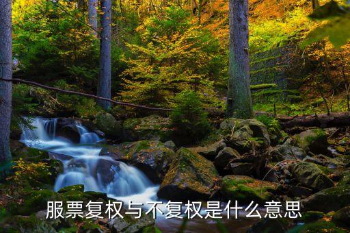 服票復權與不復權是什么意思