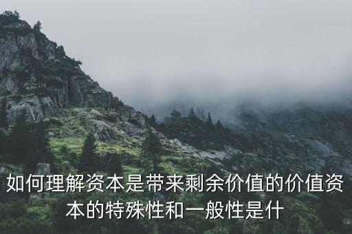 資本的一般性是指什么，資本的一般性指什么