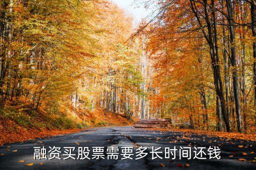 融資買(mǎi)股票需要多長(zhǎng)時(shí)間還錢(qián)