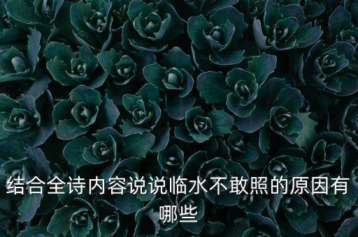 結合全詩內容說說臨水不敢照的原因有哪些