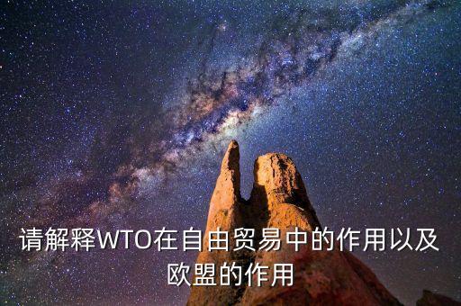 請(qǐng)解釋W(xué)TO在自由貿(mào)易中的作用以及歐盟的作用
