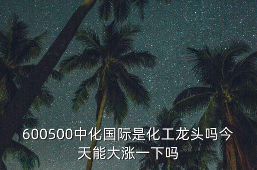 中化國(guó)際是什么板塊，600500中化國(guó)際是化工龍頭嗎今天能大漲一下嗎