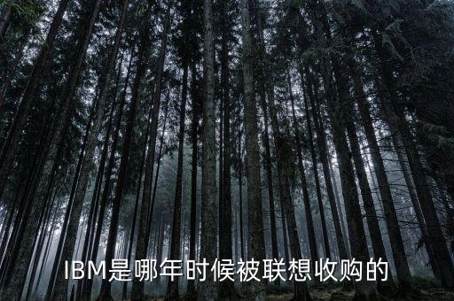 IBM是哪年時(shí)候被聯(lián)想收購(gòu)的