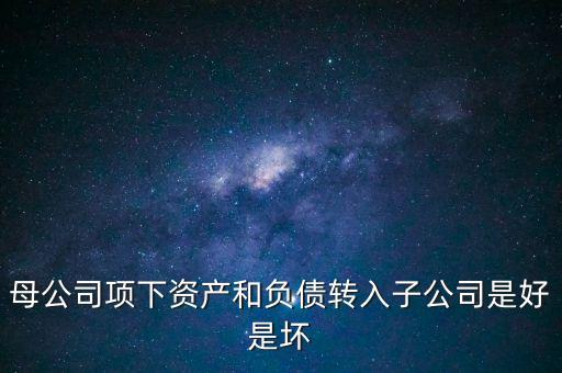 母公司項下資產(chǎn)和負債轉(zhuǎn)入子公司是好是壞