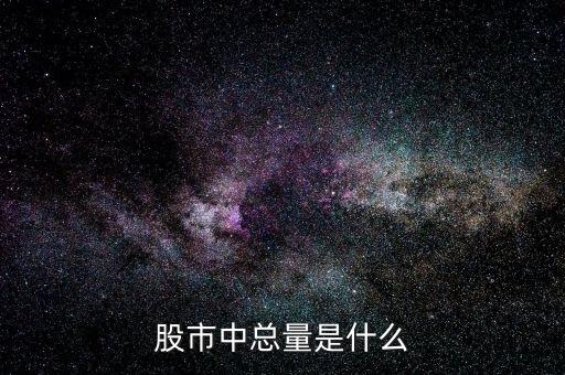 股票中的總量是什么意思，股票中的總量現(xiàn)量是什么意思
