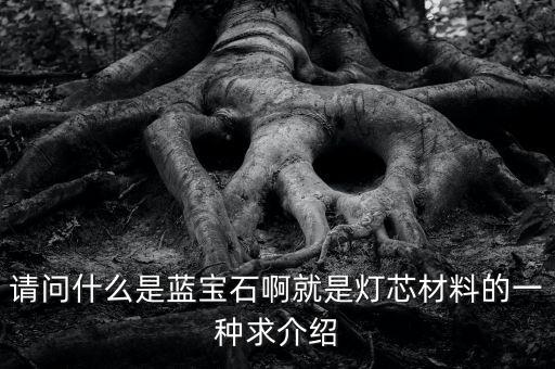 請(qǐng)問(wèn)什么是藍(lán)寶石啊就是燈芯材料的一種求介紹