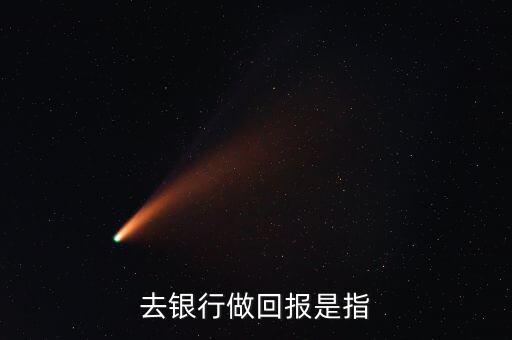 去銀行做回報是指