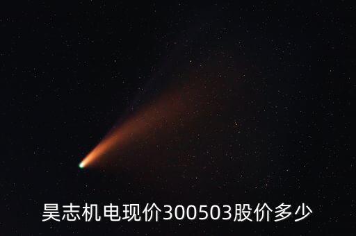 昊志機(jī)電現(xiàn)價(jià)300503股價(jià)多少