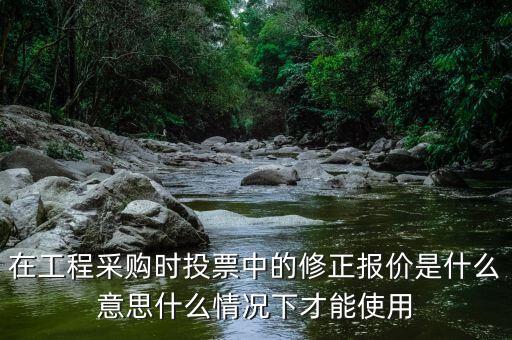 在工程采購時投票中的修正報價是什么意思什么情況下才能使用