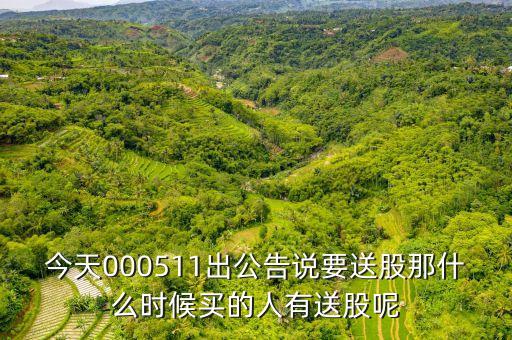 今天000511出公告說要送股那什么時候買的人有送股呢