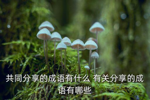 共同分享的成語有什么 有關(guān)分享的成語有哪些