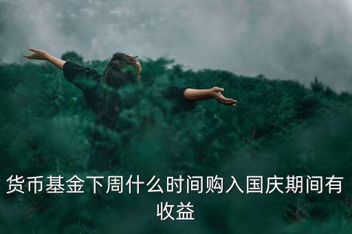 482002貨幣基金什么時(shí)候開(kāi)始升購(gòu)，貨幣基金下周什么時(shí)間購(gòu)入國(guó)慶期間有收益