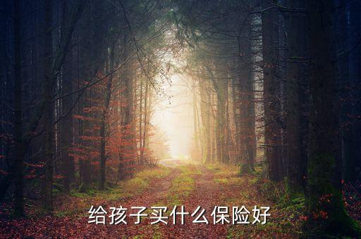給孩子買什么保險(xiǎn)好