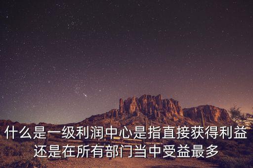什么是一級利潤中心是指直接獲得利益還是在所有部門當(dāng)中受益最多