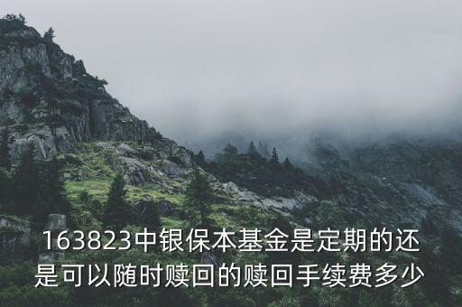 163823中銀保本基金是定期的還是可以隨時贖回的贖回手續(xù)費(fèi)多少