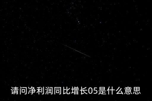 凈利潤(rùn)同比增長(zhǎng)是什么意思，請(qǐng)問(wèn)凈利潤(rùn)同比增長(zhǎng)05是什么意思
