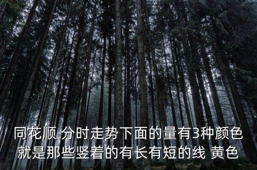 同花順?lè)謺r(shí)量顏色是什么意思，同花順里 分時(shí)走勢(shì)圖中的成交量的黃 藍(lán) 白三種顏色是什么意思